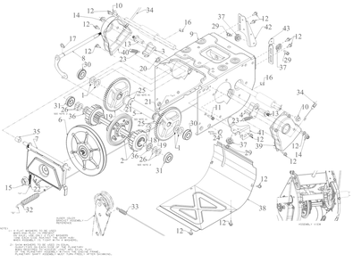 Transmission Diagram and Parts List for 2X30-INCHMAX (31AH8JVSB10)(2023) Cub Cadet Snow Blower